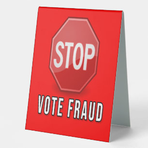 Plaque De Table Arrêter la fraude électorale