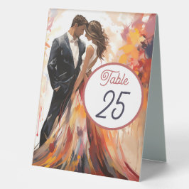 Plaque De Table Automne Automne Mariage artistique Couple