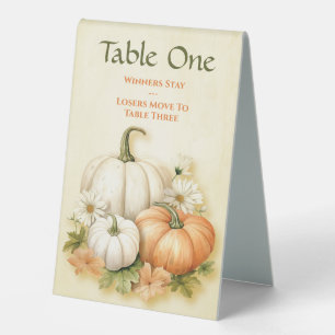 Plaque De Table Automne Citrouille Bunco