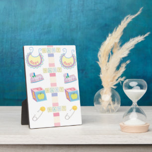 Plaque de table avec Easel Baby