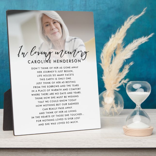 Plaque de table avec photo et citation personnalis (Côté)