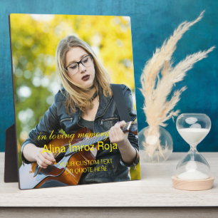 Plaque de Table avec Photo et Texte Personnalisé S