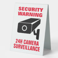Avertissement de sécurité de la caméra 24h avis de