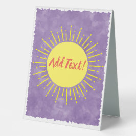 Plaque De Table Baby shower d'aquarelle Sunshine Arrière - plan pe