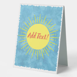Plaque De Table Baby shower d'aquarelle Sunshine Arrière - plan pe
