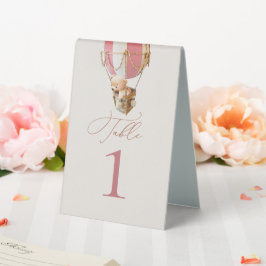 Plaque De Table Ballons d'ours Numéro de tableau Panneau de tente 