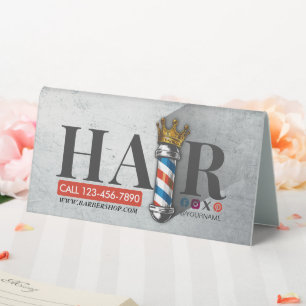 Plaque De Table Barber Hair Shop King Crown Barber Poteau Tarifs