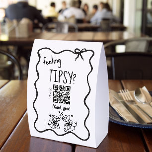 Plaque De Table Barman virtuel pour les pourboires ivres