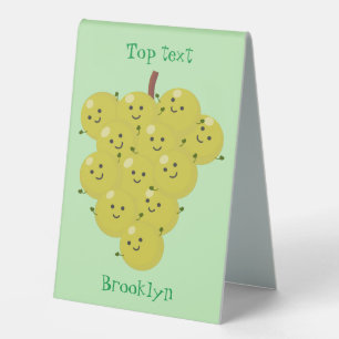 Plaque De Table Belle bande de raisins amusante illustration