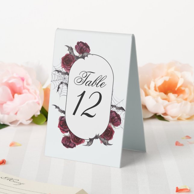 Plaque De Table Belle déplaisante | Gothique Red Rose Spider Web (In SItu (Mariage))