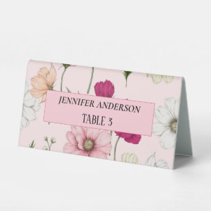 Plaque De Table Belles Fleurs de Champ Mariage Cartes de Place