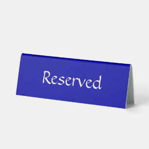 Plaque De Table Bleu Cobalt solide Réservé