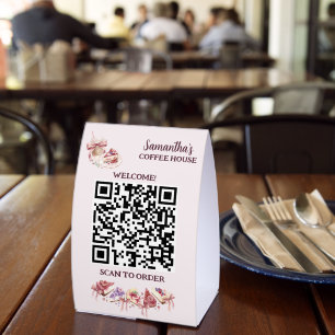 Plaque De Table Blush Patisserie Café Marque Personnalisée
