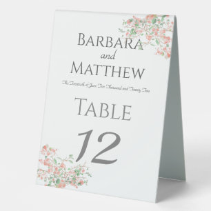 Plaque De Table Boho vert et rose botanique
