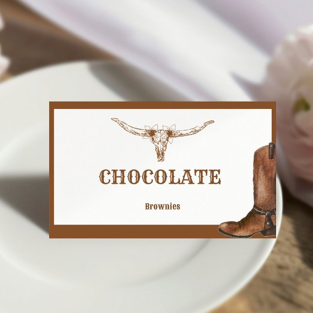 Plaque De Table Boho Western Cowboy Mariage buffet Mini cupcake (Créateur téléchargé)