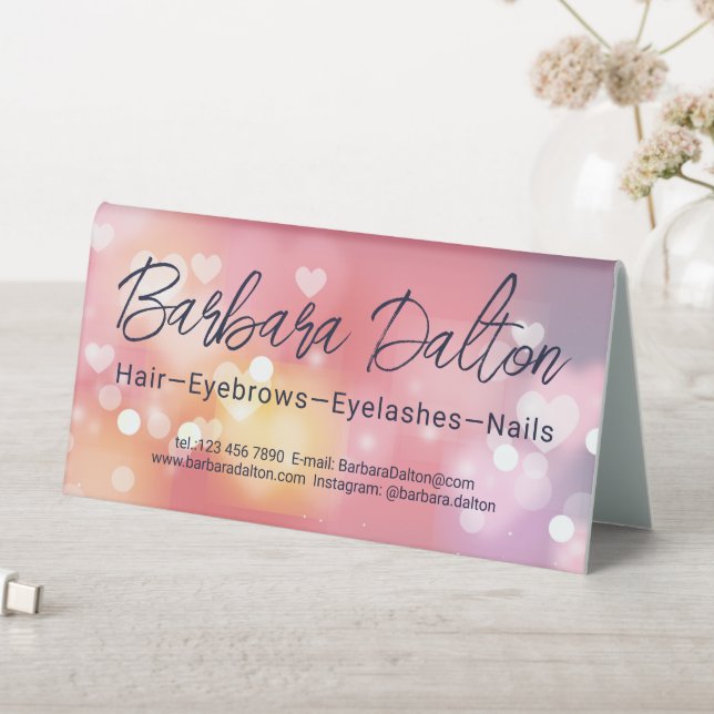 Plaque De Table Bokeh rose (En SItu (Tableau))