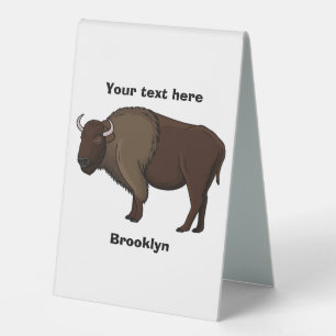 Plaque De Table Bonne illustration de bison américain