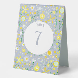 Plaque De Table Botanical Blue Wildflower Floral