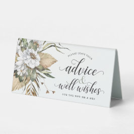 Plaque De Table Botanique blanche Bohême | Conseiller et désirs