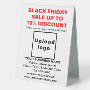 Plaque De Table Business Black Vendredi Vente sur table blanche