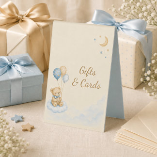 Plaque De Table Cadeaux et Cartes de Baby Shower Ourson