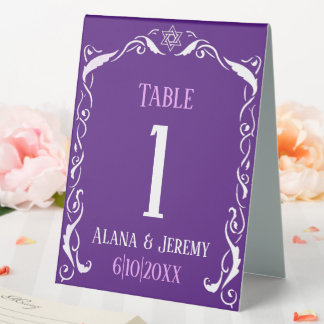 Plaque De Table Cadre de Swirl juif