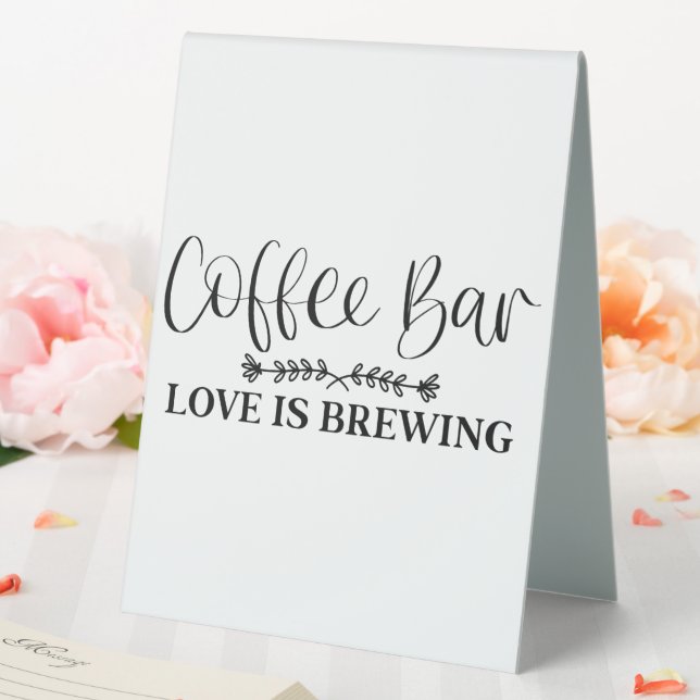 Plaque De Table Café Bar L'Amour Est Brûler Table Tente Panneau (In SItu (Mariage))