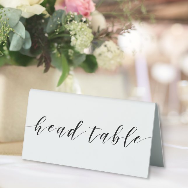 Plaque De Table Calligraphie Moderne Table de Mariage Principale (Créateur téléchargé)