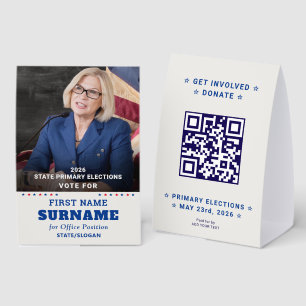 Plaque De Table Campagne du Parti Démocratique QR personnalisé & P