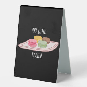 Plaque De Table Caricature de Macaron