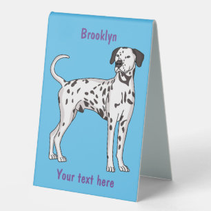 Plaque De Table Caricature pour chien dalmate