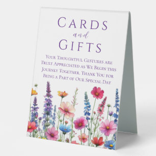 Plaque De Table Cartes de Mariage et Cadeaux - Symphonie Fleur sau