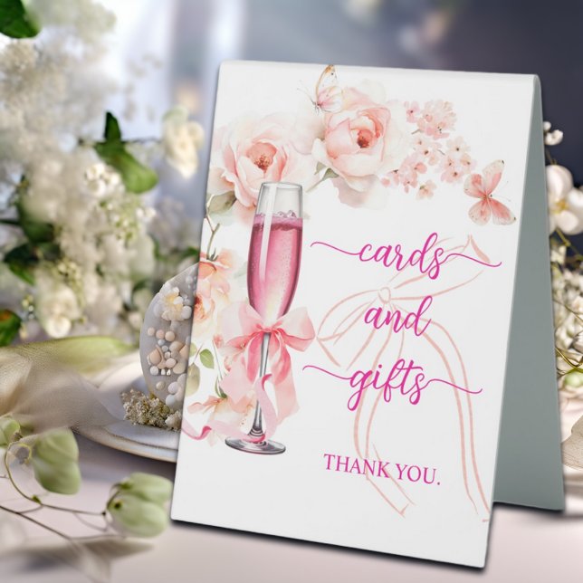 Plaque De Table Cartes et Cadeaux Roses Blush  (Créateur téléchargé)