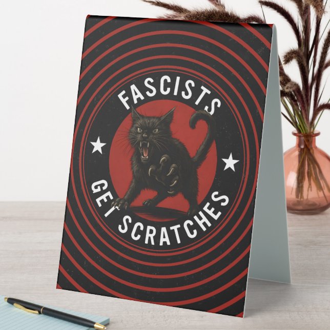 Plaque De Table Cats Against Fascists (En SItu (Tableau))