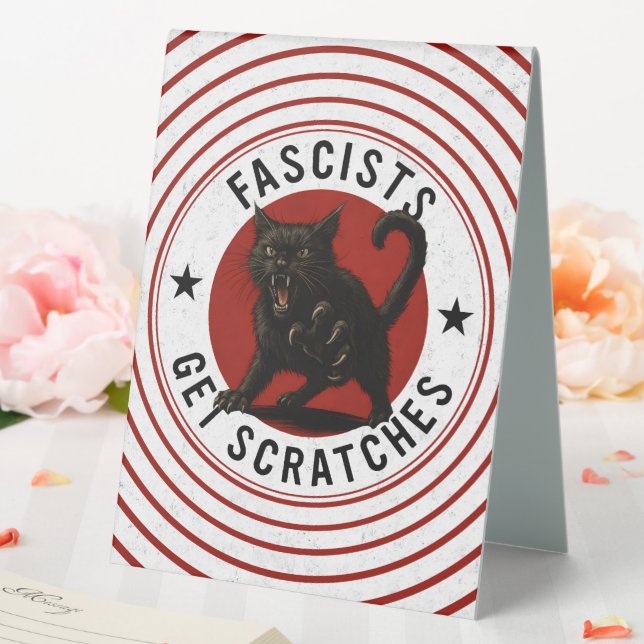Plaque De Table Chats contre les fascistes (In SItu (Mariage))