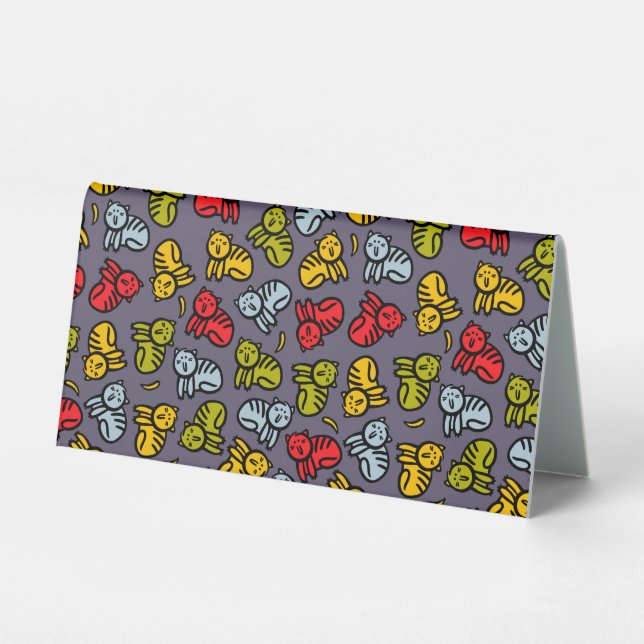 Plaque De Table Chats plus bananes (Recto)
