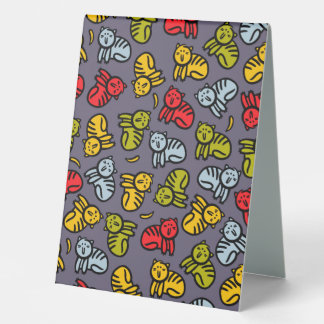 Plaque De Table Chats plus bananes