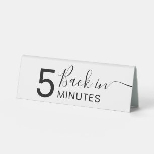 Plaque De Table Chien Grooming Spa Retour en 5 MInutes Table Tente