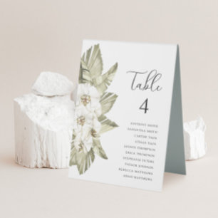 Plaque De Table Chiffres du Mariage blanc orchidée