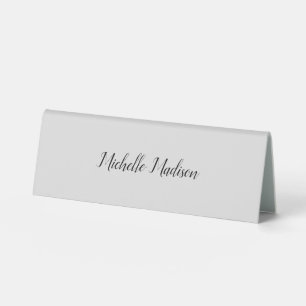 Plaque De Table Clair minimaliste moderne écriture manuscrite call