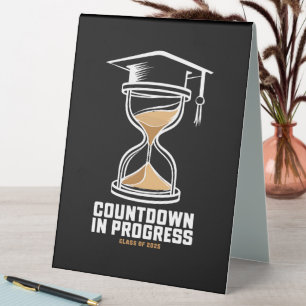 Plaque De Table Classe supérieure de 2025 Compte à rebours pour le