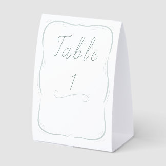 Plaque De Table Classic Border Wedding Table Number Sign