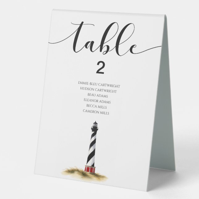 Plaque De Table Coastal Table Signs (Recto)