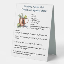 Plaque De Table Cocktail Signature de la canneberge moscovite Mule