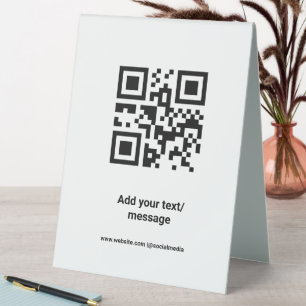 Plaque De Table code barre personnalisé simple ajouter votre site 