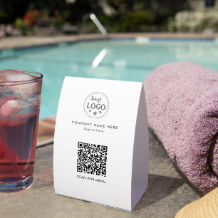 Plaque De Table Code QR attaché Classique personnalisé