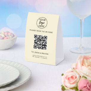 Plaque De Table Code QR Professionnel Logo d'Entreprise Personnali