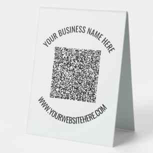 Plaque De Table Code QR Texte personnalisé Tente de table personna