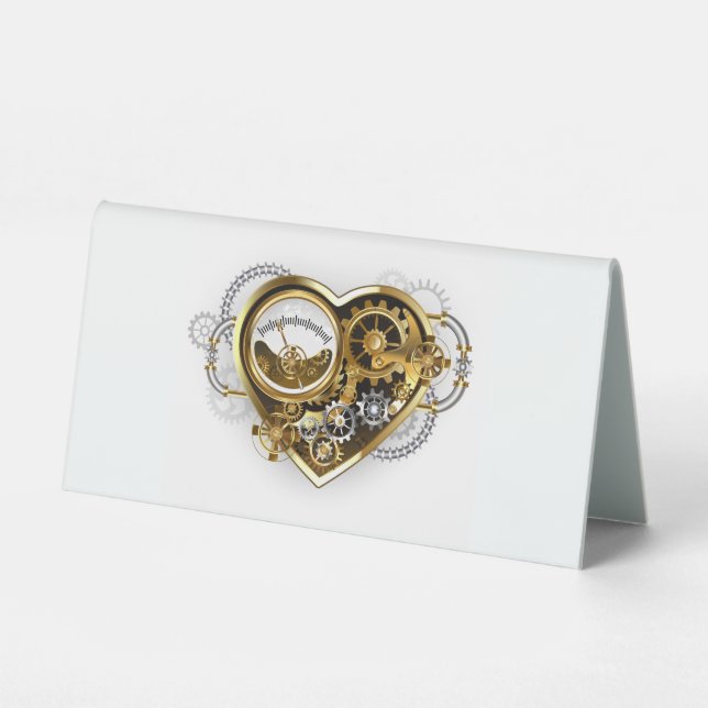 Plaque De Table Coeur vapeur avec un manomètre (Recto)