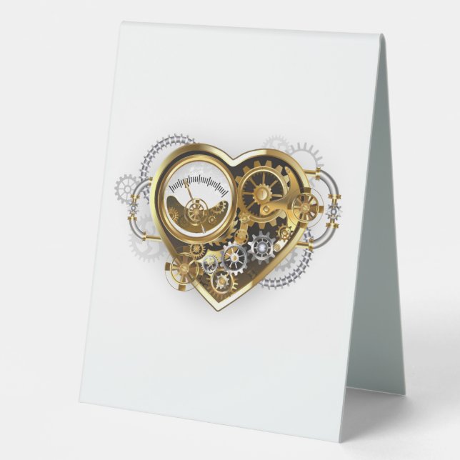 Plaque De Table Coeur vapeur avec un manomètre (Recto)